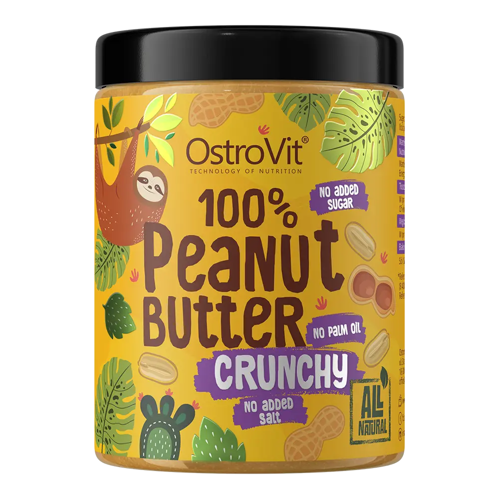 OstroVit Peanut Butter 100% Crunchy 1000 g gogetfit.pl