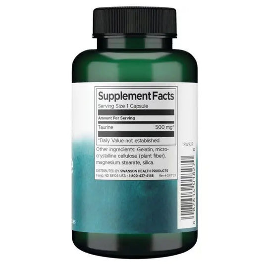 Swanson Taurine - 100 kapsułek SWANSON