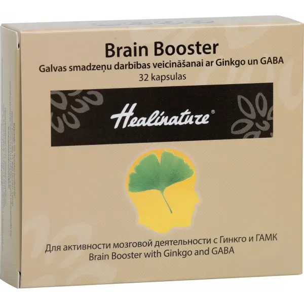 Unifarma Herbals Healinature Brain Booster z Ginkgo i GABA 32 kaps. Unifarma Herbals