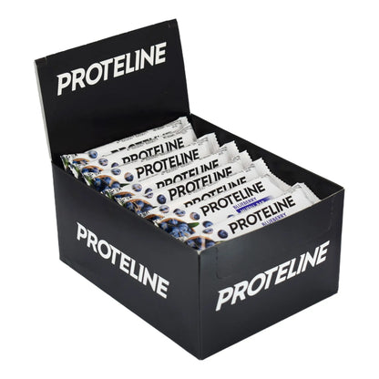 Baton – musli z borówkami, częściowo oblany polewą cukierniczą (25g) Baton proteinowy