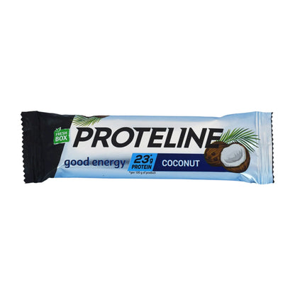 PROTELINE - Baton proteinowy z kokosem oblany polewą cukierniczą (40g) PROTELINE