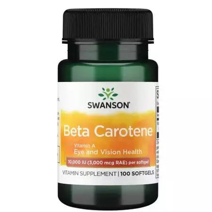 SWANSON BETA CAROTENE 10000 IU (3000 µg) 100 KAPSUŁEK SWANSON