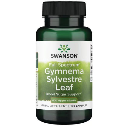 SWANSON GYMNEMA SYLVESTRE LEAF 400 MG 100 capsules GO GET FIT
