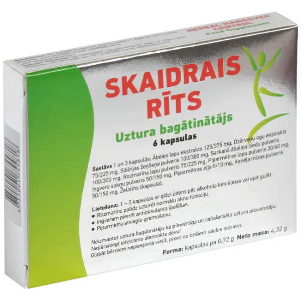 Unifarma Herbals Skaidrais Rits 6 kapsułek wegetariańskich Unifarma Herbals